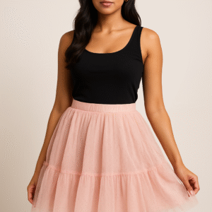 Pastel Pink Layered Tulle Skirt – Soft, Dreamy & Statement-Making