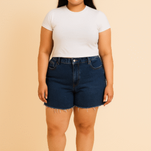 Classic Distressed High-Waist Shorts